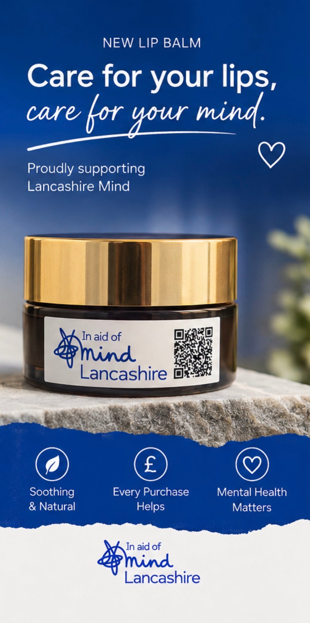 PRE-ORDER Peppermint Lip Balm - in Aid of Lancashire Mind 15ml