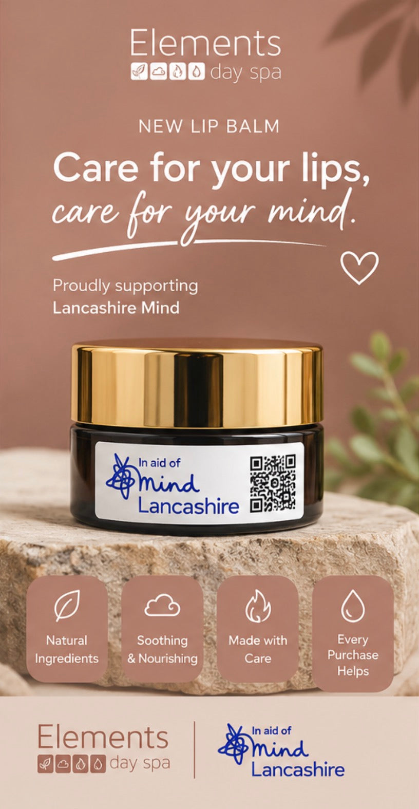 PRE-ORDER Peppermint Lip Balm - in Aid of Lancashire Mind 15ml