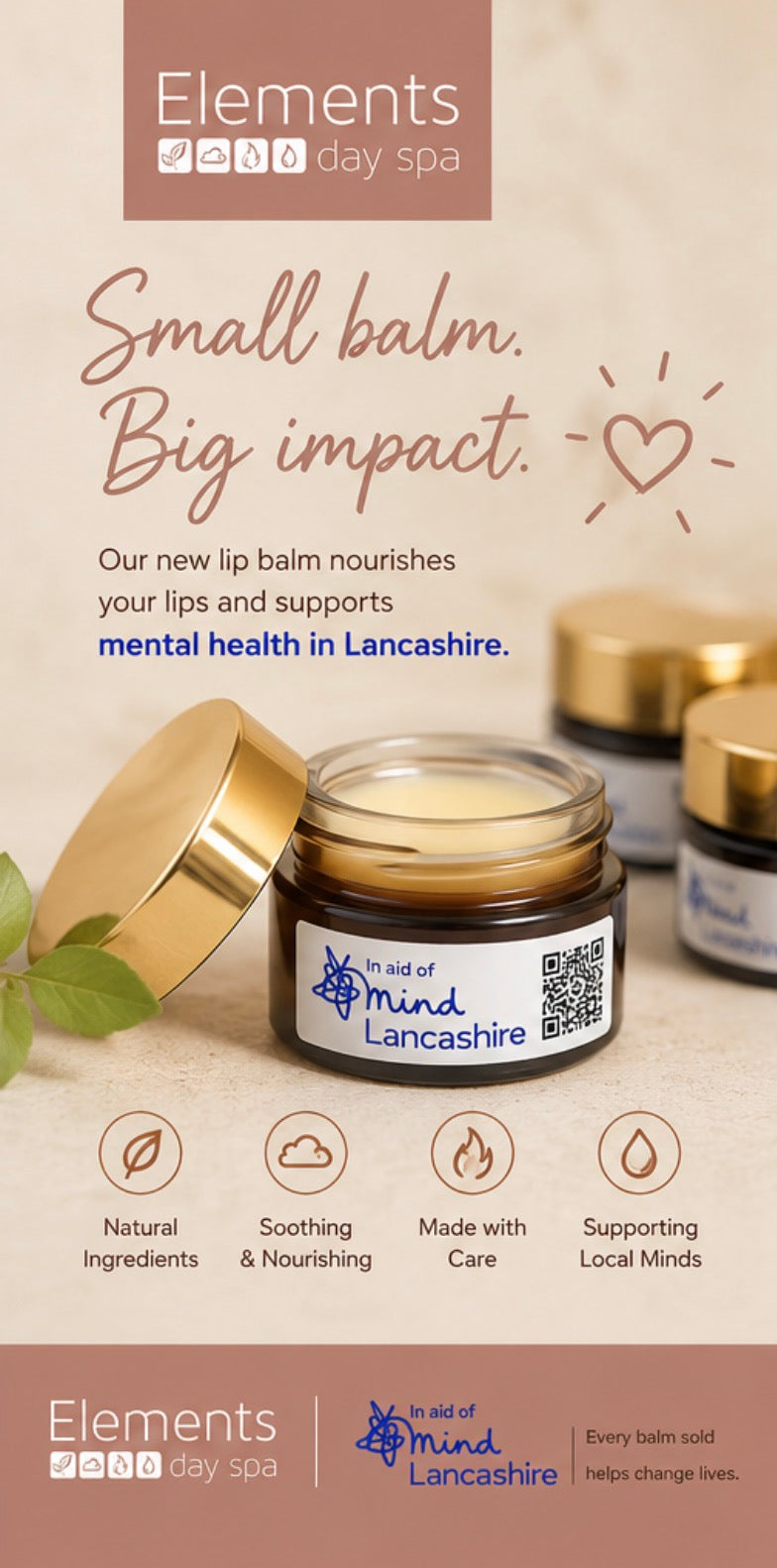 PRE-ORDER Peppermint Lip Balm - in Aid of Lancashire Mind 15ml